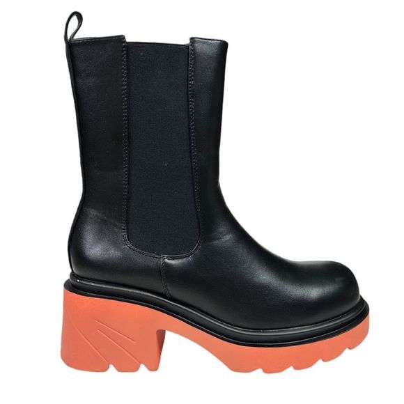 Vivianly Platform Chelsea Lug Sole Chunky Block Heel Boots - Size 39 - Picture 5 of 11